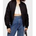 Ted Lasso Juno Temple Black Cotton Bomber Jacket